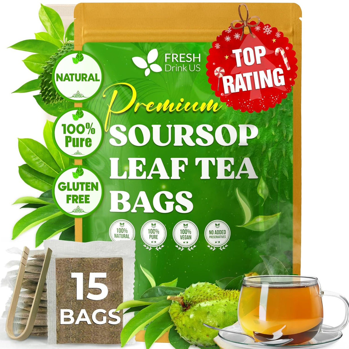 Premium Soursop Leaves Tea Bags