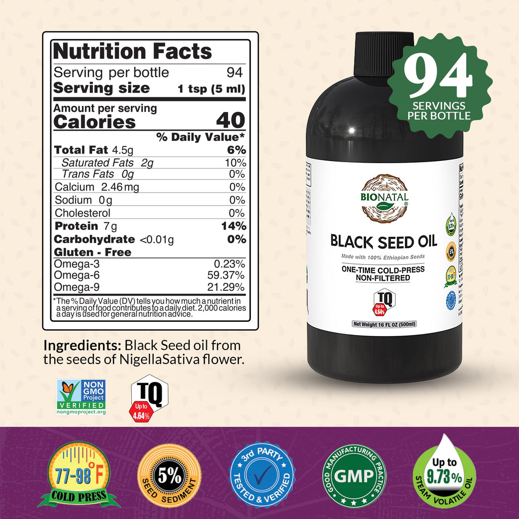 Ethiopian Black Seed Oil 16oz (PET)/Plastic Bottle