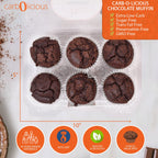 Carbolicious Chocolate Muffin Low-Carb Sugar-Free - 6 Pack - Only 3g Net Carbs per Muffin!