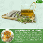 Premium 40 Thyme Leaf Tea Bags, 100% Natural & Pure, Loose Leaf Herbal Tea.