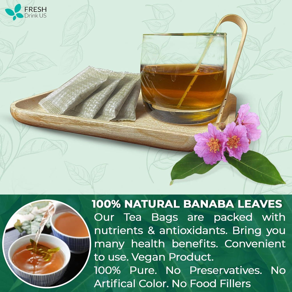 Natural Banaba Dried Leaves, Tea Bags, Powder