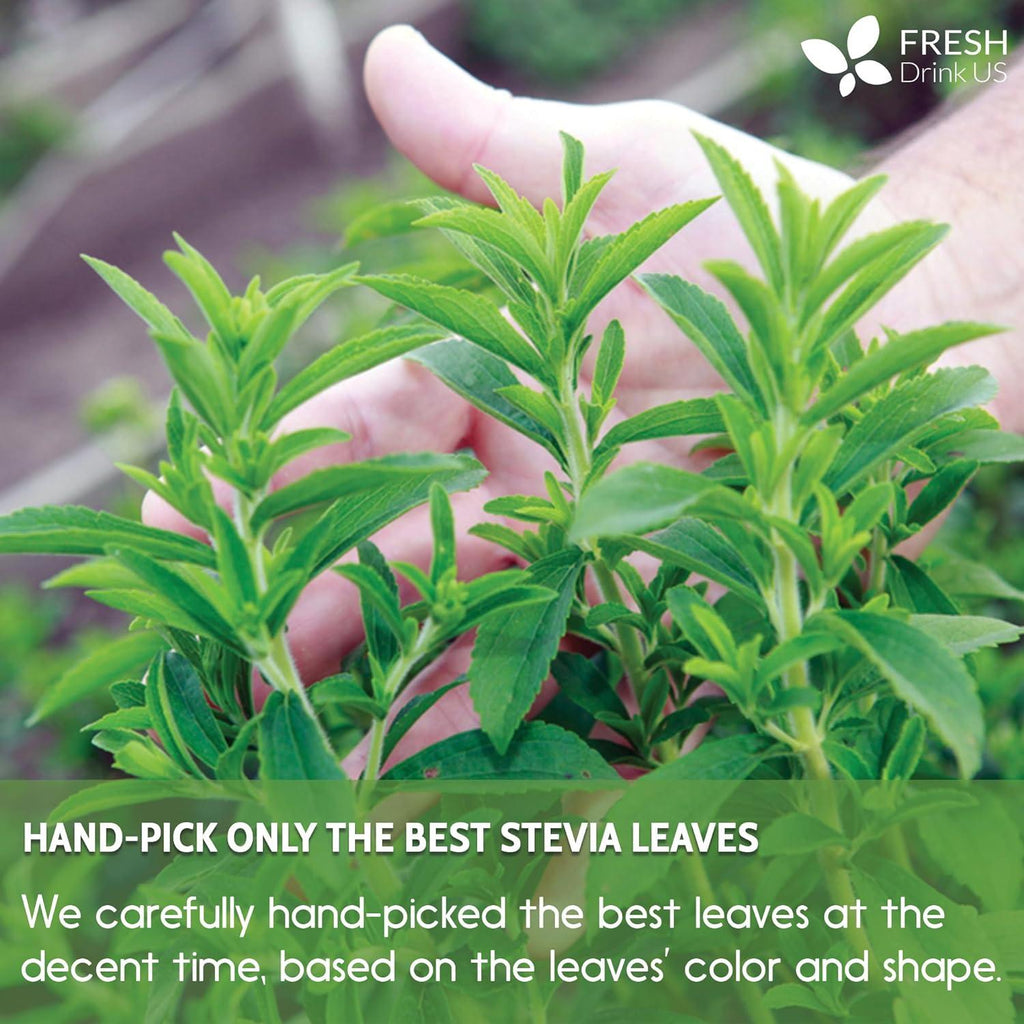 Stevia Leaf, Whole Dried Leaves, Tea Bags, Powder, 100% Natural and Pure from Stevia Leaves. Sugar Substitute for Tea, Coffee. Loose Leaf Stevia Herbal Tea. Zero Calorie Sweetener. No Sugar, No Caffeine, No Gluten, Vegan.