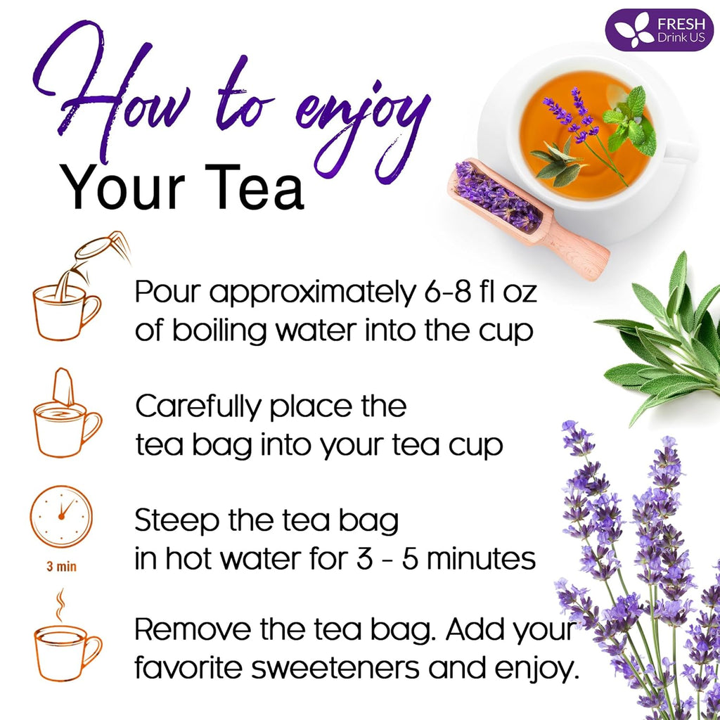 Premium Lavender Mint Tea Bags