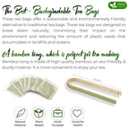 Premium Papaya Leaf Tea Bags, Made with Natural Material Tea Bags. No Sugar, No Caffeine, No Gluten, Vegan.