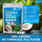 20oz Coconut Milk Powder, 100% Natural, Unsweetened, Perfect for Cake, Coffee, Tea, Creamer Alternative, No Additives, No Gluten, Vegetarian.