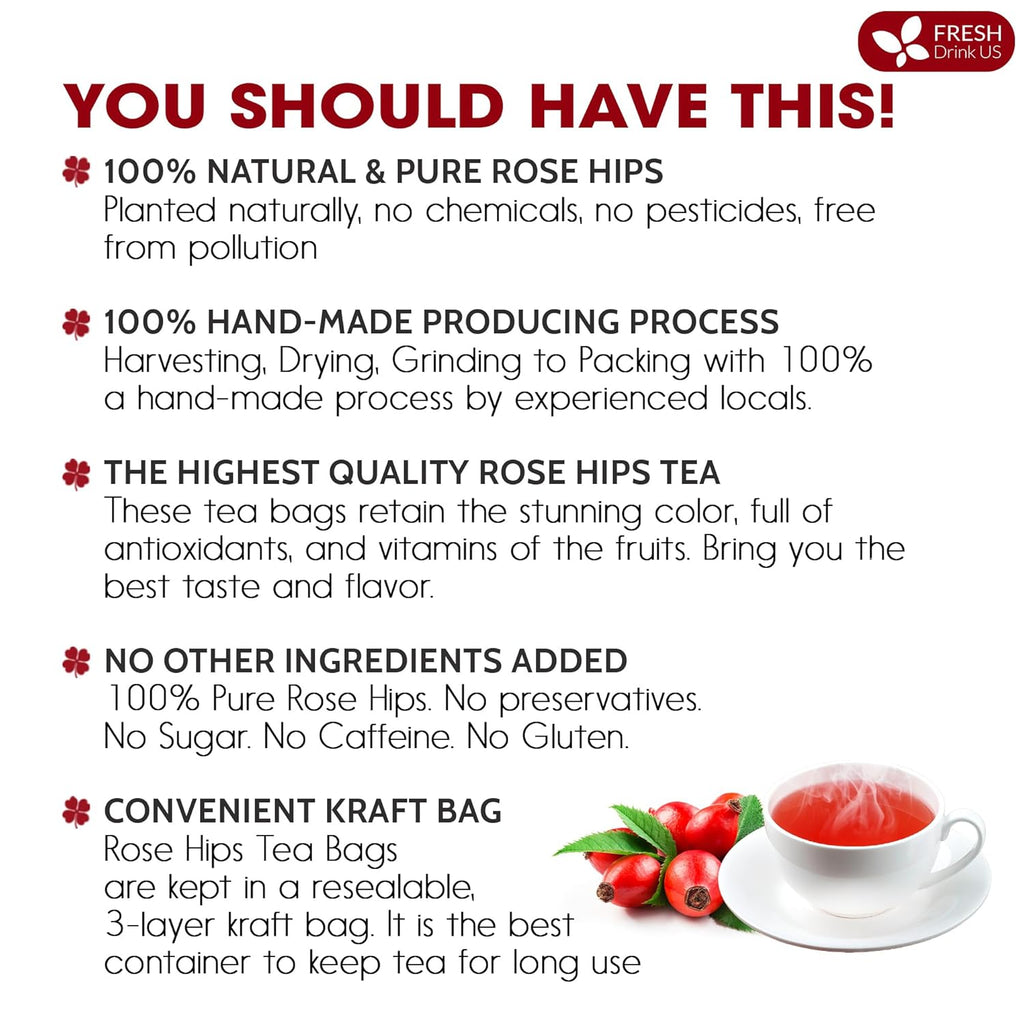 Premium Rosehip Tea Bags