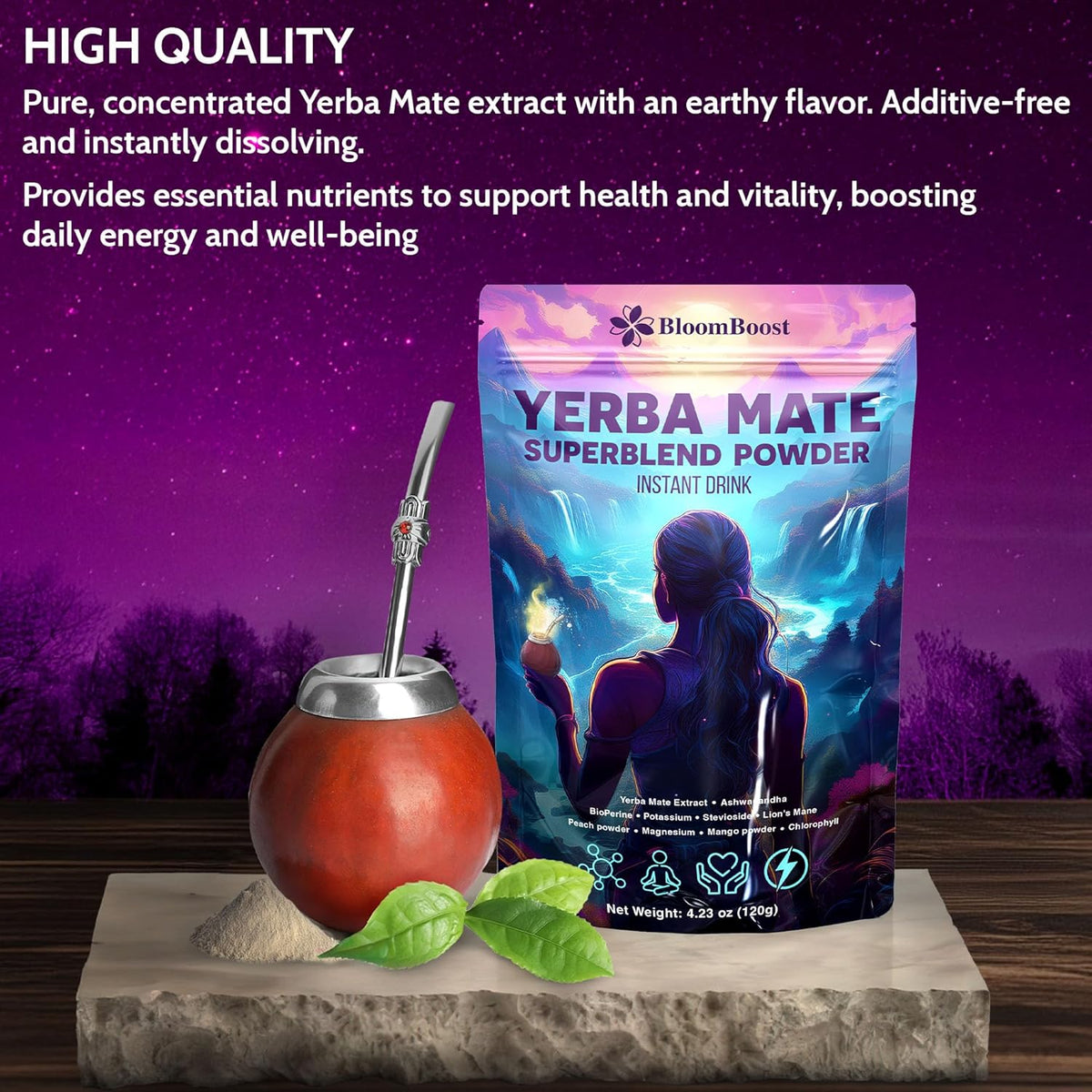 Yerba Mate Instant Tea Powder