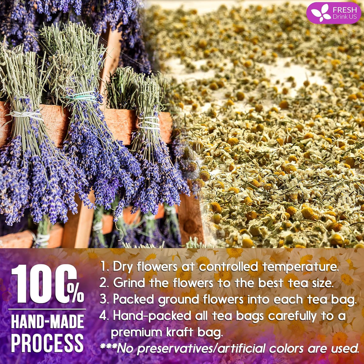 Premium Chamomile Lavender Tea Bags