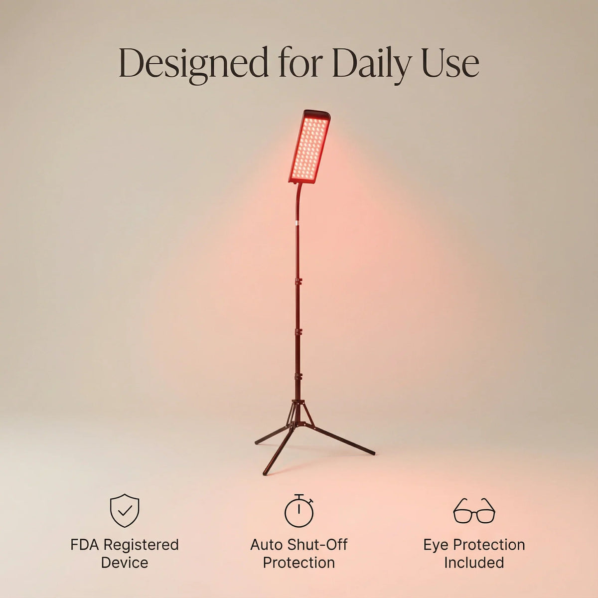 Nicebeam Sleep Healing Red Light Floor Lamp with Remote