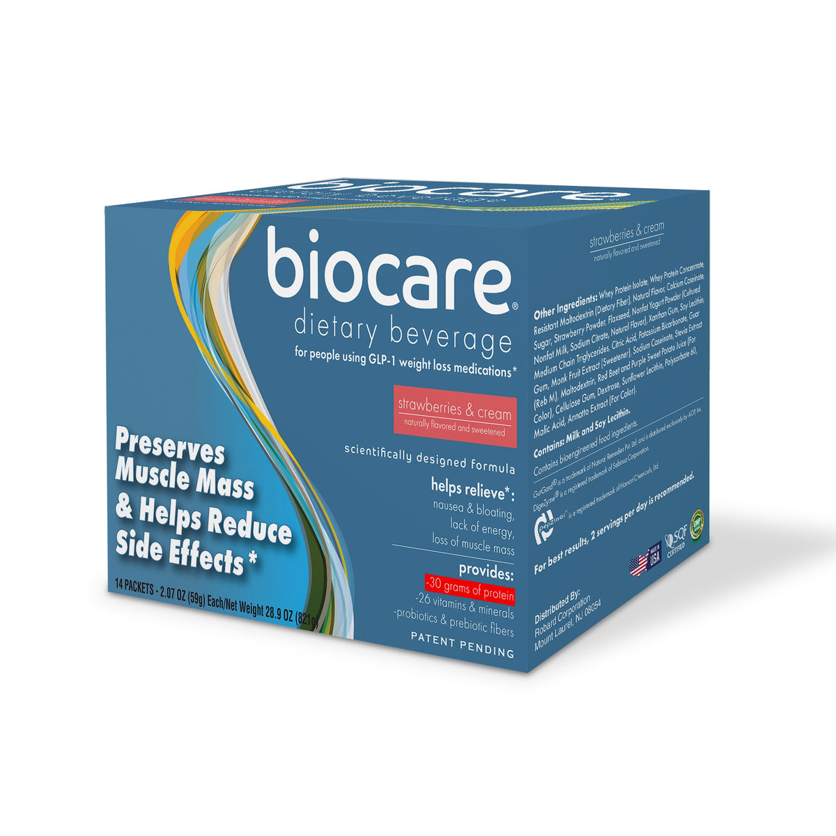 30G Protein Strawberries & Cream Biocare Dietary Beverage (14-Count)