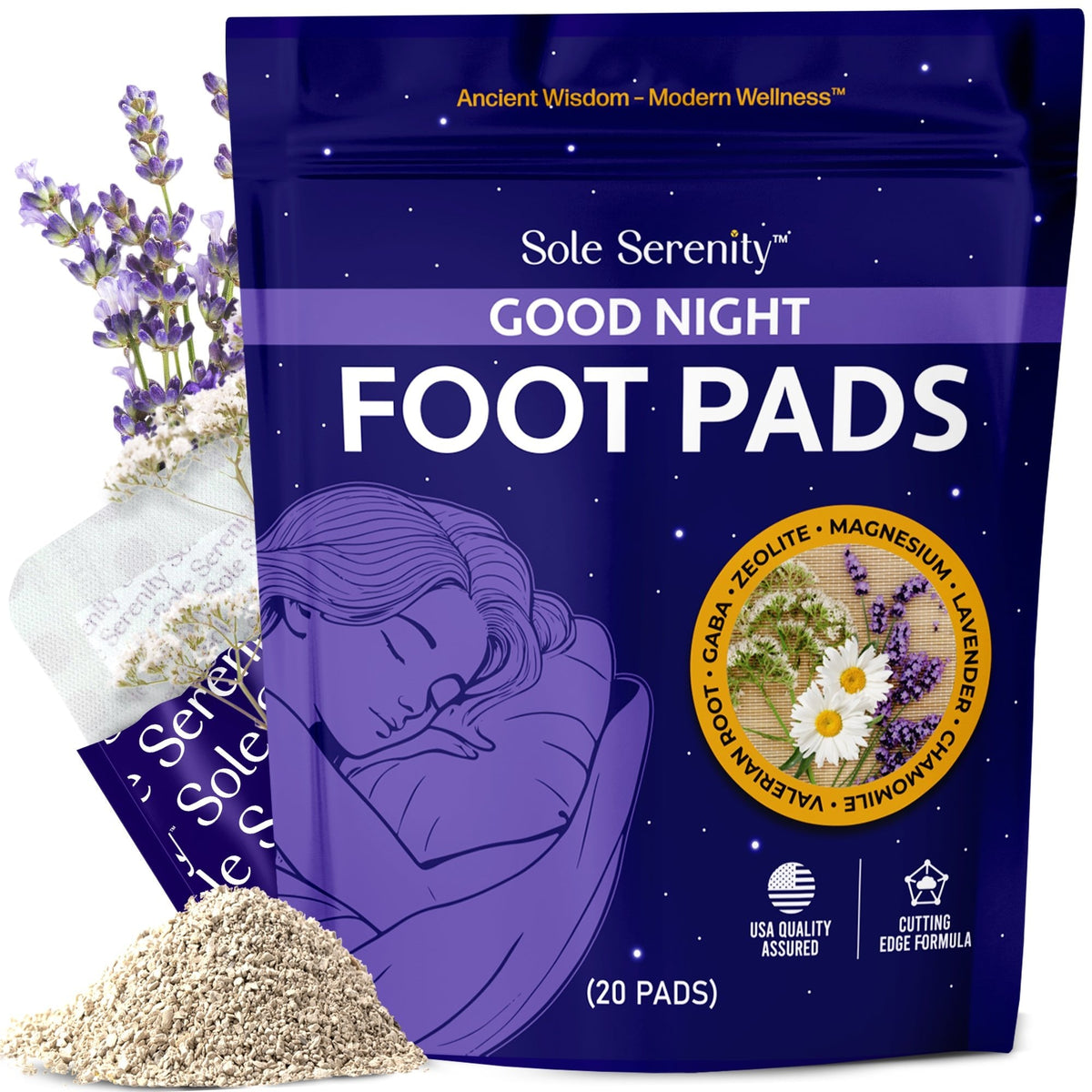 Neuro Ease + Good Night Sleep + Vital Minerals Foot Pads Bundle