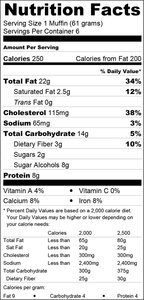 Carbolicious Cinnamon Muffin Low-Carb Sugar-Free - 6 Pack - Only 3g Carbs per Muffin